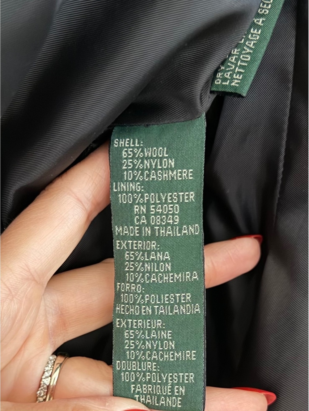 Lauren Ralph Lauren Women's Plaid Wool-Blend Twill Blazer Size 6 Green Jacket - Picture 7 of 8